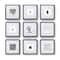 10" x 10" Black 9 Piece 123 Gallery Matted Frame Set by Studio Décor®